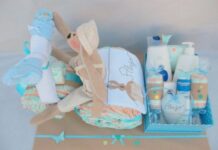 Cómo hacer una tarta de pañales con forma de vagón