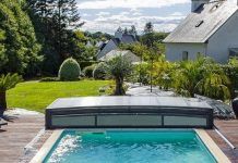 Decoración con elegancia y funcionalidad, cubiertas telescópicas de piscina
